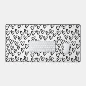 Paint Stroke Herzmuster Schreibtischunterlage (Tastatur & Maus)