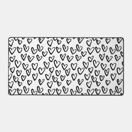 Paint Stroke Herzmuster Schreibtischunterlage (Vorderseite)