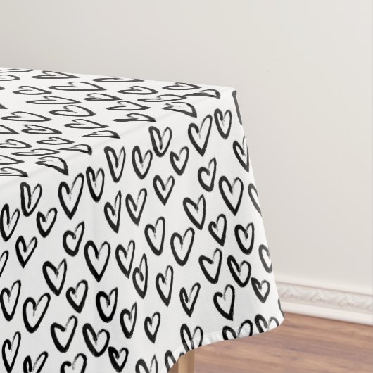 Paint Stroke Herzmuster Tischdecke (Beispiel)