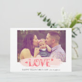 Paint Stroke Liebe Valentinstag Fotokarte (Stehend Vorderseite)