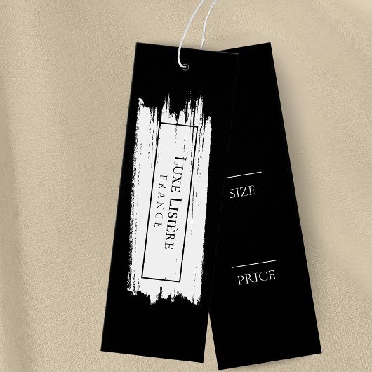 PAINT Stroke moderne schwarz-weiße Preismarken