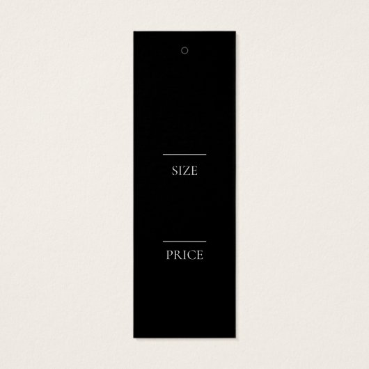 PAINT Stroke moderne schwarz-weiße Preismarken (Rückseite)