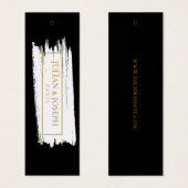 PAINT Stroke moderne schwarze und goldene Hang Tag (Vorne & Hinten)