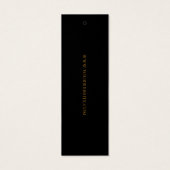 PAINT Stroke moderne schwarze und goldene Hang Tag (Rückseite)