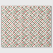 Paint Stroke Red und Green Kariert Geschenkpapier (Flach)