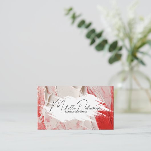Paint Stroke und Textur | Kreative Kunst Visitenkarte (Stehend Vorderseite)