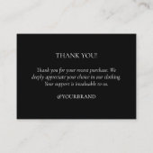 Paint Stroke Vielen Dank für Ihr Einsteckkarte Visitenkarte (Rückseite)