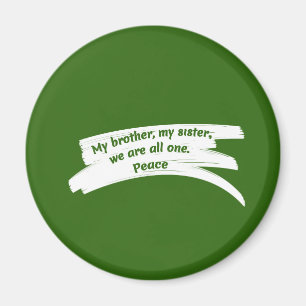 Paint Stroke Wide Peace Message Magnet