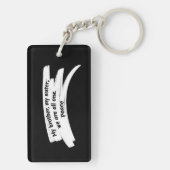 Paint Stroke Wide Peace Message Schlüsselanhänger (Rückseite)
