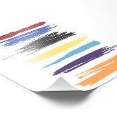 Paint Strokes Artistic Abstrakt Color Streams Fotodruck (Ecke)