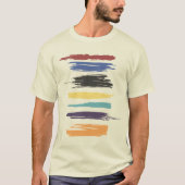 Paint Strokes Artistic Abstrakt Color Streams T-Shirt (Vorderseite)