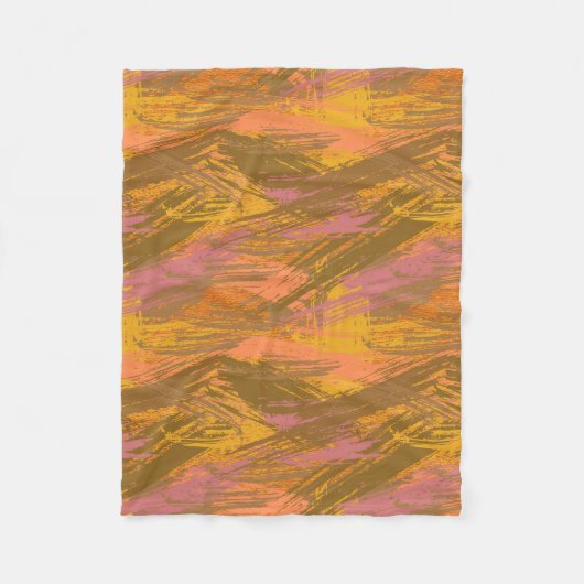Paint Strokes Autumn Hues Fleecedecke (Vorderseite)