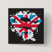 Paint Strokes British S-Shield Button (Vorderseite)