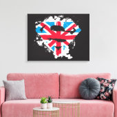 Paint Strokes British S-Shield Leinwanddruck (Insitu (Wohnzimmer))