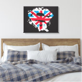 Paint Strokes British S-Shield Leinwanddruck (Insitu (Schlafzimmer))