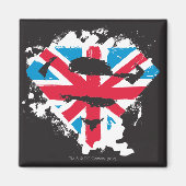 Paint Strokes British S-Shield Magnet (Vorne)