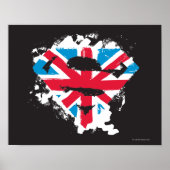 Paint Strokes British S-Shield Poster (Vorne)