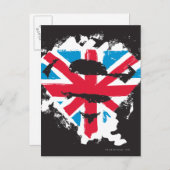 Paint Strokes British S-Shield Postkarte (Vorne/Hinten)