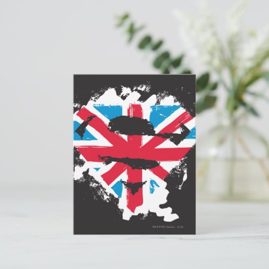 Paint Strokes British S-Shield Postkarte (Stehend Vorderseite)
