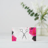 Paint Strokes | Künstlerisch | Salonschere Terminkarte (Stehend Vorderseite)