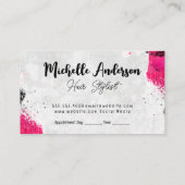 Paint Strokes | Künstlerisch | Salonschere Terminkarte (Rückseite)