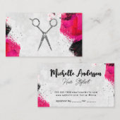 Paint Strokes | Künstlerisch | Salonschere Terminkarte (Vorne/Hinten)