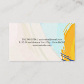 Paint Strokes | Pinsel und Palette Visitenkarte (Rückseite)