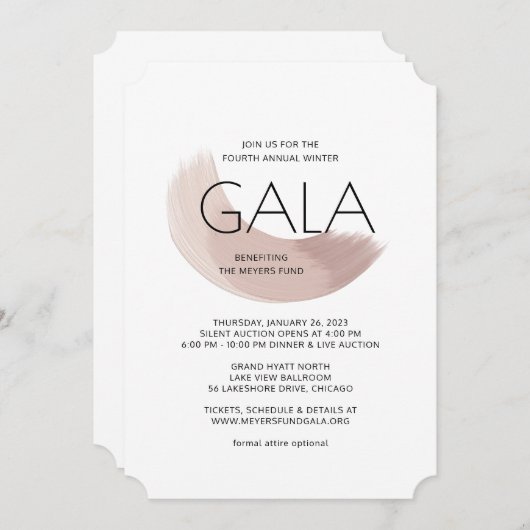 Paint Swash Modern Gala Einladung (Vorne/Hinten)