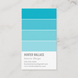 PAINT SWATCH CHIP Moderne Dekoration in Orange Visitenkarte
