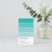 PAINT SWATCH CHIP Moderne Dekoration ombre jade gr Visitenkarte (Stehend Vorderseite)