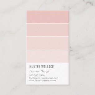 PAINT SWATCH CHIP moderne Dekoration ombre Lachs r Visitenkarte