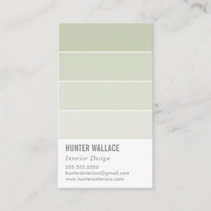 PAINT SWATCH CHIP Moderne Dekoration ombre sage gr Visitenkarte