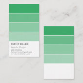 PAINT SWATCH CHIP moderne ombre Smaraggrün Visitenkarte (Vorne/Hinten)