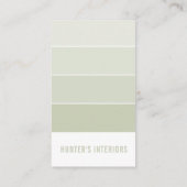 PAINT SWATCH CHIP modernes Design ombre green Visitenkarte (Rückseite)