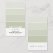 PAINT SWATCH CHIP modernes Design ombre green Visitenkarte (Vorne/Hinten)