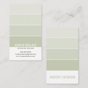 PAINT SWATCH CHIP modernes Design ombre green Visitenkarte