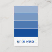 PAINT SWATCH CHIP modernes Design ombre Royal blue Visitenkarte (Rückseite)
