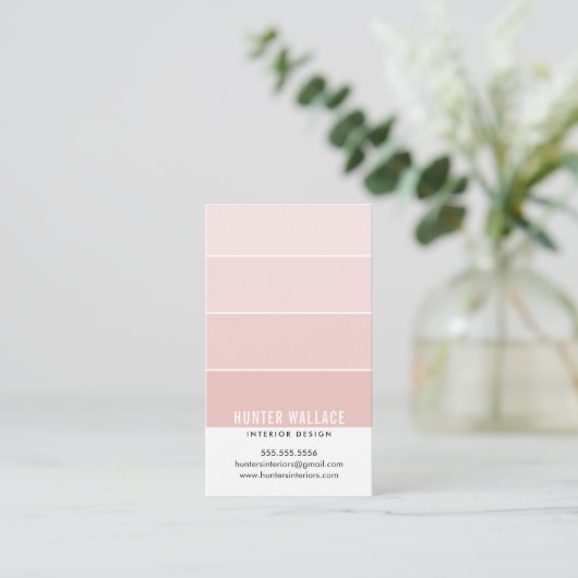 PAINT SWATCH CHIP Modernes Interieur ombre dusus p Visitenkarte (Stehend Vorderseite)