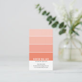 PAINT SWATCH CHIP Modernes Interieur Orange Visitenkarte (Stehend Vorderseite)