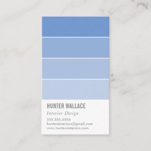 PAINT SWATCH CHIP Modernes Ober-Periwinkel Blau Visitenkarte