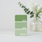Paint Swatch | Green Paint Chips Painter Decorator Visitenkarte (Stehend Vorderseite)