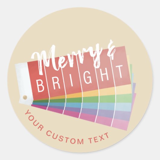 Paint Swatches Corporate/Business Merry & Bright Runder Aufkleber (Vorderseite)