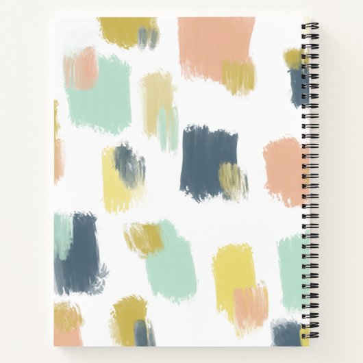 Paint Swatts in Pastellfarben-Erdfarben mit Namen Notizblock (Rückseite)