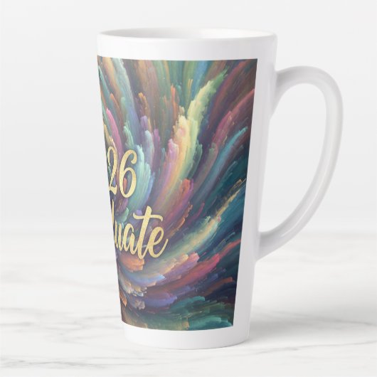 Paint Swirl 2026 Graduate Mug Milchtasse (Rechts)