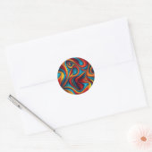 Paint Swirl Abstrakt Runder Aufkleber (Umschlag)