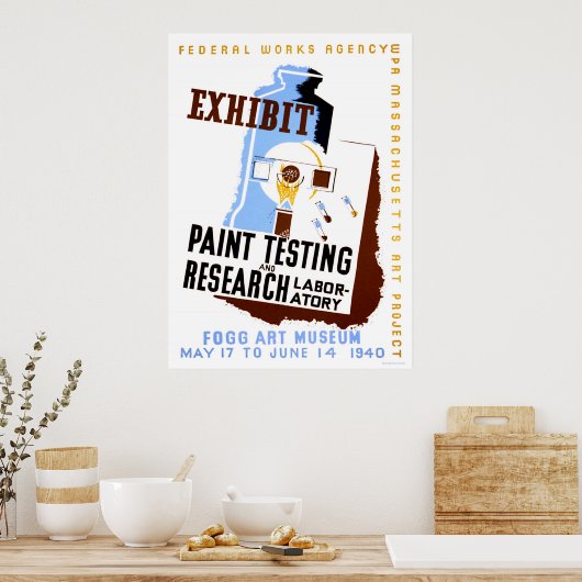 Paint Testing Exhibit 1940 WPA Poster (Küche)