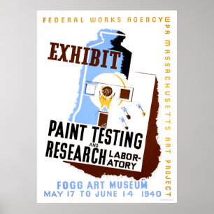 Paint Testing Exhibit 1940 WPA Poster