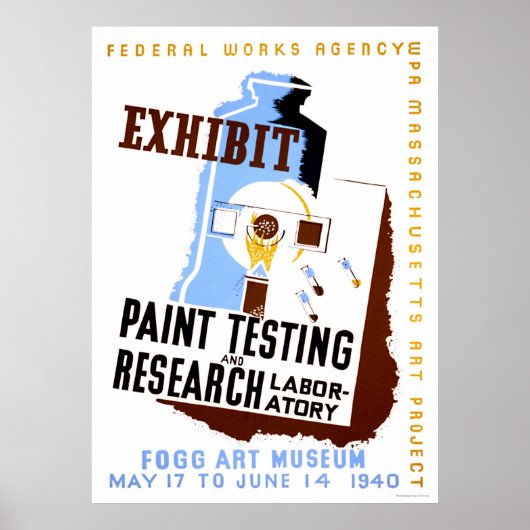 Paint Testing Exhibit 1940 WPA Poster (Vorne)