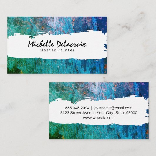 Paint Texture | Künstlerisch Visitenkarte (Vorne/Hinten)