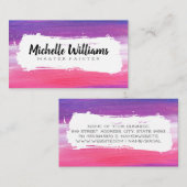 Paint Texture | künstlerischer Brush Stroke Visitenkarte (Vorne/Hinten)